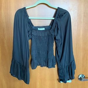 Grey Silk Top